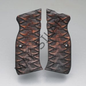 Sarsılmaz Mega Sarı Zigzag MotifCeviz Ahşap Silah Kabze