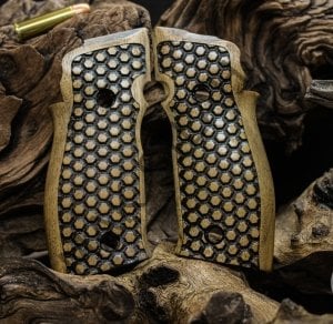 Sig Sauer X5 X6 Petek Motif Ceviz Ahşap Silah Kabze