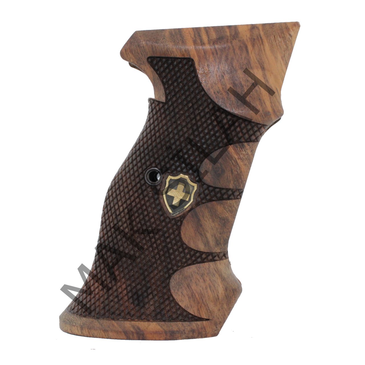 Sig P 210 Atış Sarı Metal Kalkan Çift Motif Parmak İzi Baklava Ceviz Ahşap Silah Kabze