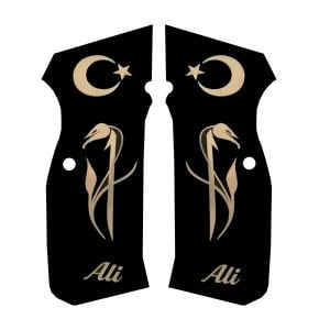75 B Siyah Akrilik Sarı Metal