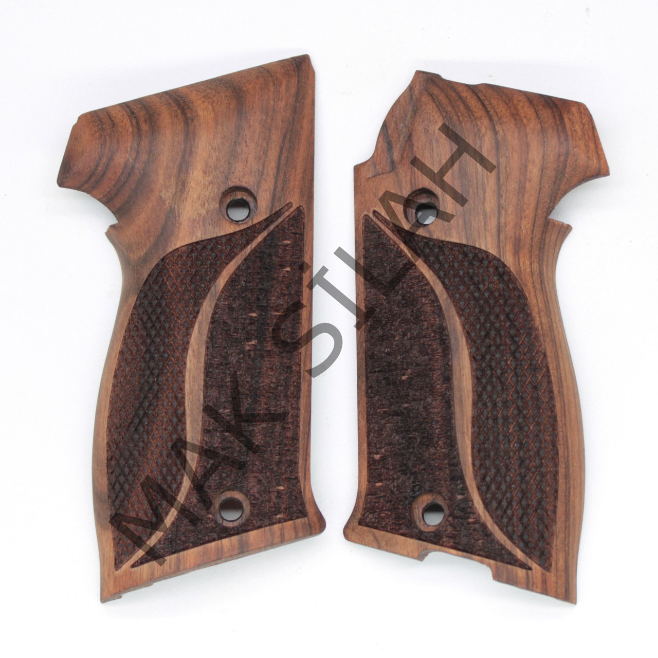 Sig P 220 Çift Motif Yazı Ceviz Ahşap Silah Kabze