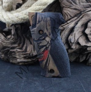 Sig P 210 Atış Joker Kırmızı Ağız Ceviz Ahşap Silah Kabze