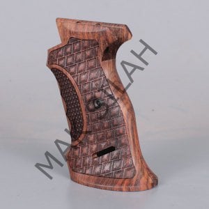 Sig P 210 Atış Çift Motif Parmak İzi Ceviz Ahşap Silah Kabze