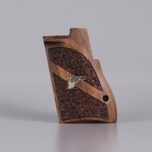 Desert Eagle Beyaz Metal Uçan Kartal Pütürlü Motif Ceviz Ahşap Silah Kabze