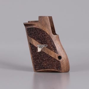 Desert Eagle Beyaz Metal Uçan Kartal Pütürlü Motif Ceviz Ahşap Silah Kabze