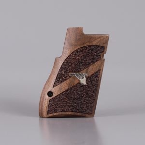 Desert Eagle Beyaz Metal Uçan Kartal Pütürlü Motif Ceviz Ahşap Silah Kabze