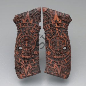Cz 75 B 85 B Maya Motif Ceviz Ahşap Silah Kabze