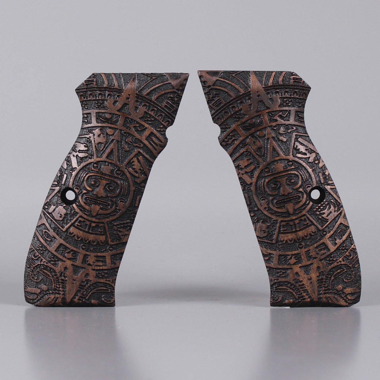 Cz 75 B 85 B Maya Motif Ceviz Ahşap Silah Kabze