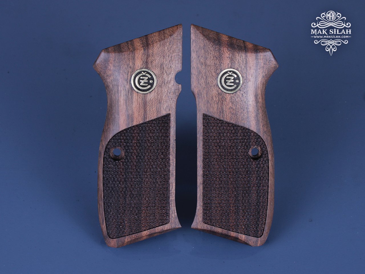 Cz 75 B Sarı Metal Cz Arma Nokta Motif Ceviz Ahşap Silah Kabze