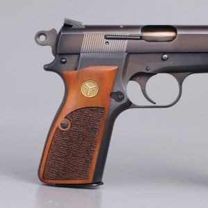 Yavuz 14 Sarı Metal Kurt Orange Tarama Ceviz Ahşap Silah Kabze