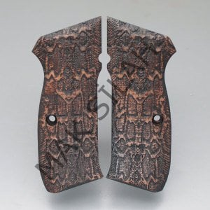 Cz 75 B 85 B Yılan Derisi Motif Ceviz Ahşap Silah Kabze