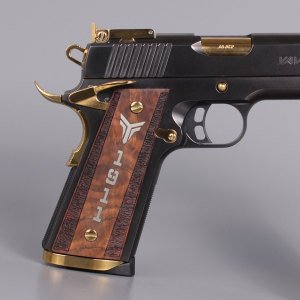 Yavuz 1911 Beyaz Metal Kurt 1911 Ceviz Ahşap Silah Kabze