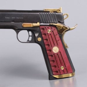 Yavuz 1911 Sarı Metal Kurt Oluk Motif Red Ceviz Ahşap Silah Kabze