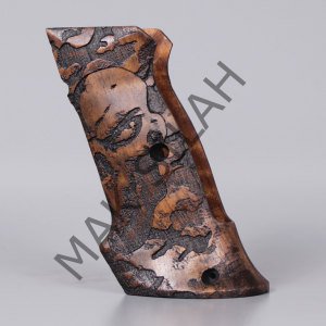 Cz 75 B 85 B Kurt Yarım Motif Ceviz Ahşap Silah Kabze
