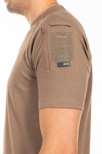 AKN 713 BİSİKLET YAKA KISA KOLLU TAKTİK T-SHIRT-BEJ