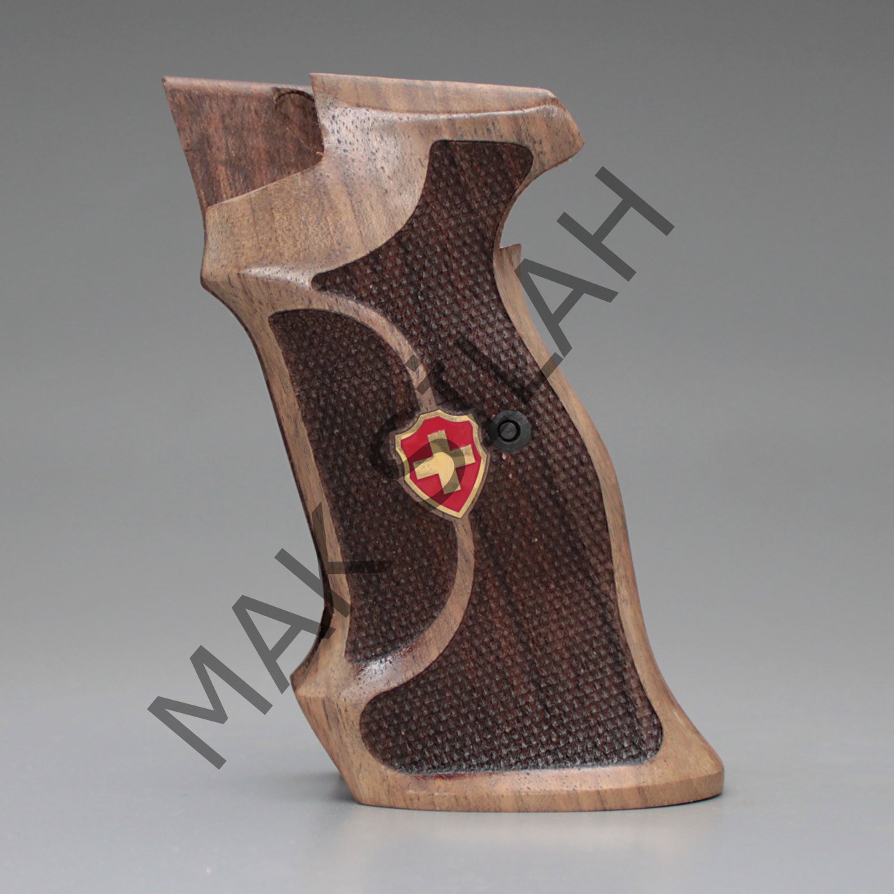 Sig P 210 Atış Sarı Metal Arma Haç Mineli Damla Motif Ceviz Ahşap Silah Kabze