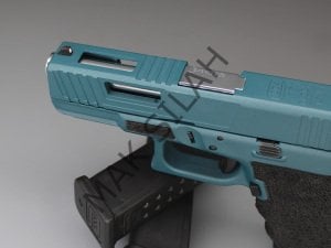 Glock 19 // Özel Tasarım Modifiye,Buz Mavisi Kaplama