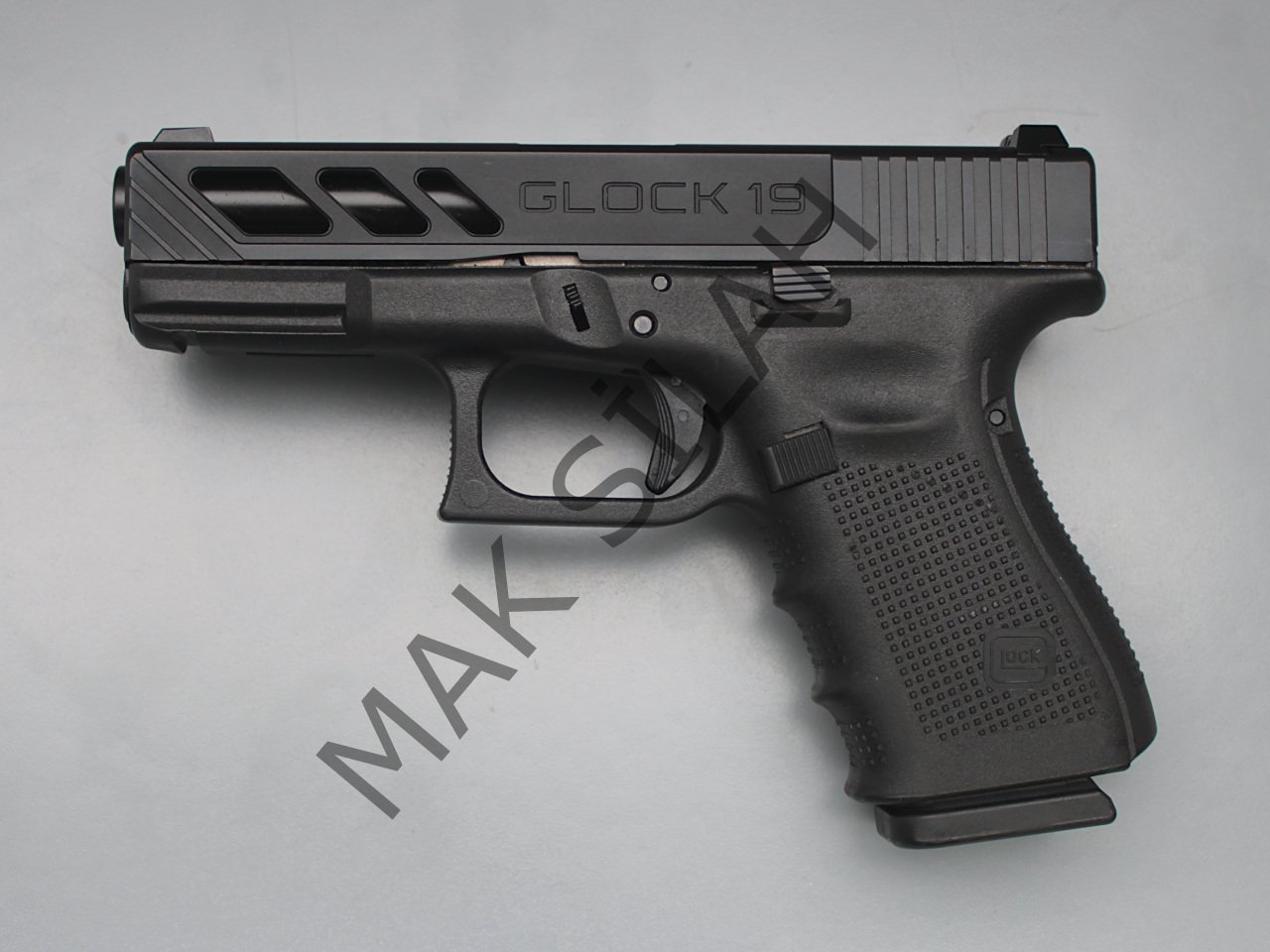 Glock 19 Gen 4 // Özel Tasarım Modifiye,Siyah Krom Kaplama