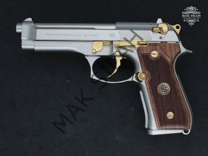 Beretta 92FS // Akımsız Nikel Kaplama,Parçalar Sarı Titanyum