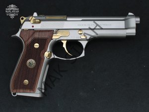 Beretta 92FS // Akımsız Nikel Kaplama,Parçalar Sarı Titanyum