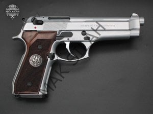 Beretta 92FS // Beyaz Krom Kaplama,Parçalar Siyah Krom