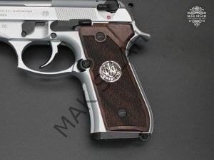 Beretta 92FS // Beyaz Krom Kaplama,Parçalar Siyah Krom