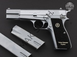 Browning HP // Beyaz Krom Kaplama