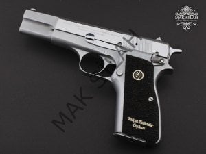 Browning HP // Beyaz Krom Kaplama