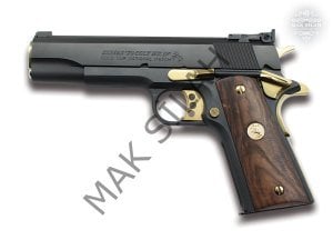 Colt 1911 // Siyah Meneviş Kaplama,Parçalar Sarı Titanyum