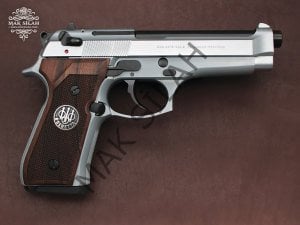 Beretta 92FS // Beyaz Krom Kaplama,Parçalar Siyah Krom