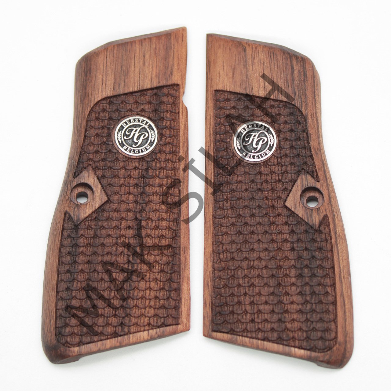 Browning Hp Beyaz Metal Arma Balık Pulu Ceviz Ahşap Silah Kabze