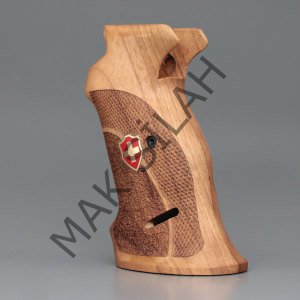 Sig P 210 Atış Sarı Metal Mineli Çift Motif Ceviz Ahşap Silah Kabze