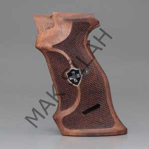 Sig P 210 Atış Beyaz Metal Mineli Nokta Motif Ceviz Ahşap Silah Kabze