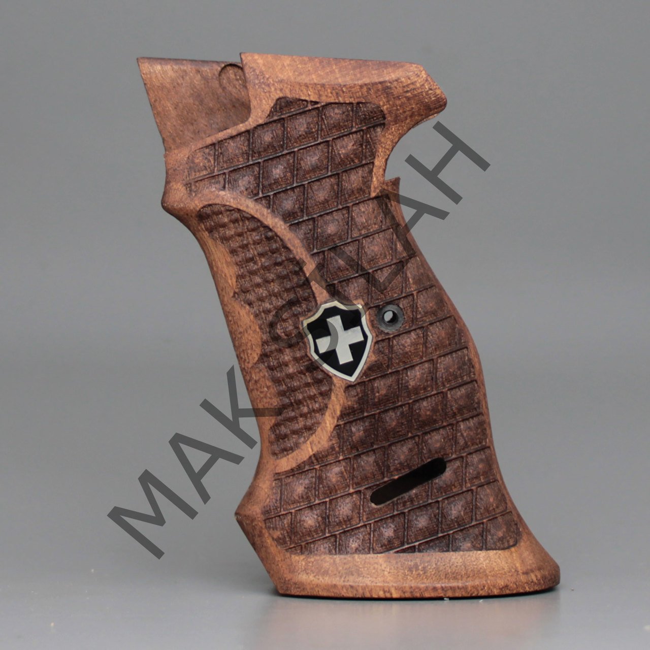 Sig P 210 Atış Beyaz Metal Mineli Çift Motif Ceviz Ahşap Silah Kabze