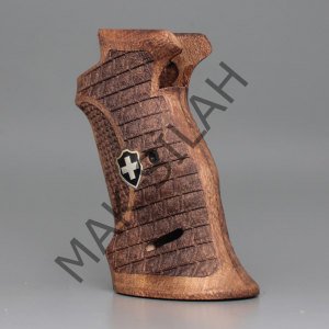Sig P 210 Atış Beyaz Metal Mineli Çift Motif Ceviz Ahşap Silah Kabze