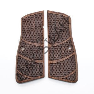 Browning Hp Balık Pulu Motif Ceviz Ahşap Silah Kabze