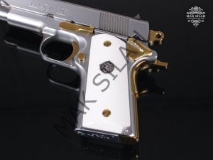 Colt 1911 MK IV // Füme Titanyum Kaplama,Parçalar Sarı Titanyum