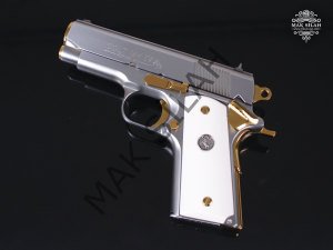 Colt 1911 MK IV // Füme Titanyum Kaplama,Parçalar Sarı Titanyum