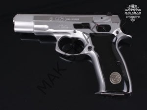 CZ 75B // Beyaz Krom Kaplama,Yanaklar Parlak