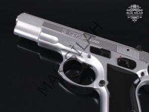 CZ 75B // Beyaz Krom Kaplama,Yanaklar Parlak