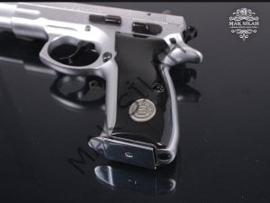 CZ 75B // Beyaz Krom Kaplama,Yanaklar Parlak
