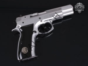 CZ 75B // Beyaz Krom Kaplama,Yanaklar Parlak