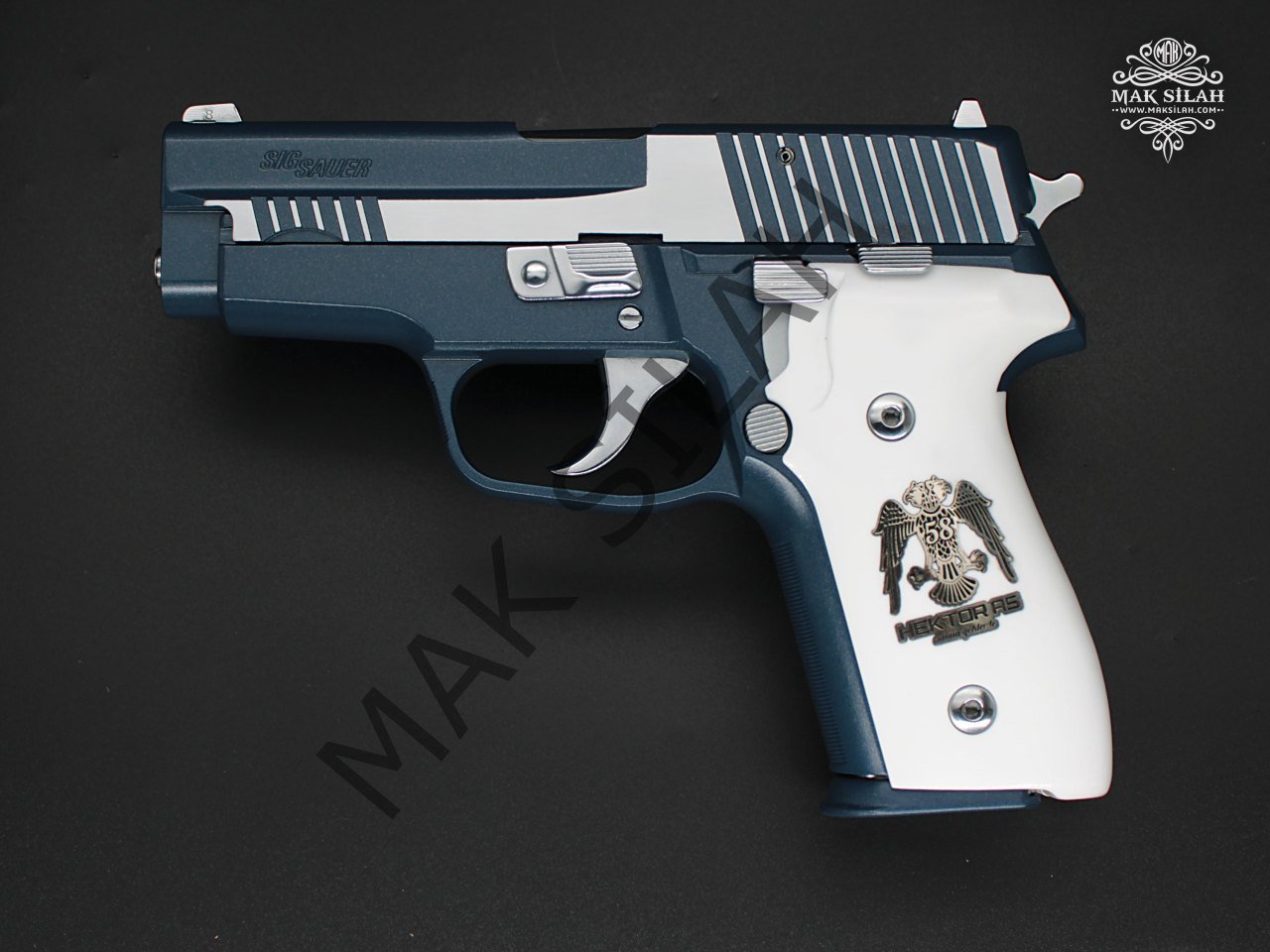 Sig Sauer P228 // Mavi Cerakote Kaplama,Çekme Kertiği