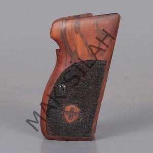 Sig P 210 Ortapedik Halkasız Red Kalkan Pütürlü Motif Ceviz Ahşap Silah Kabze