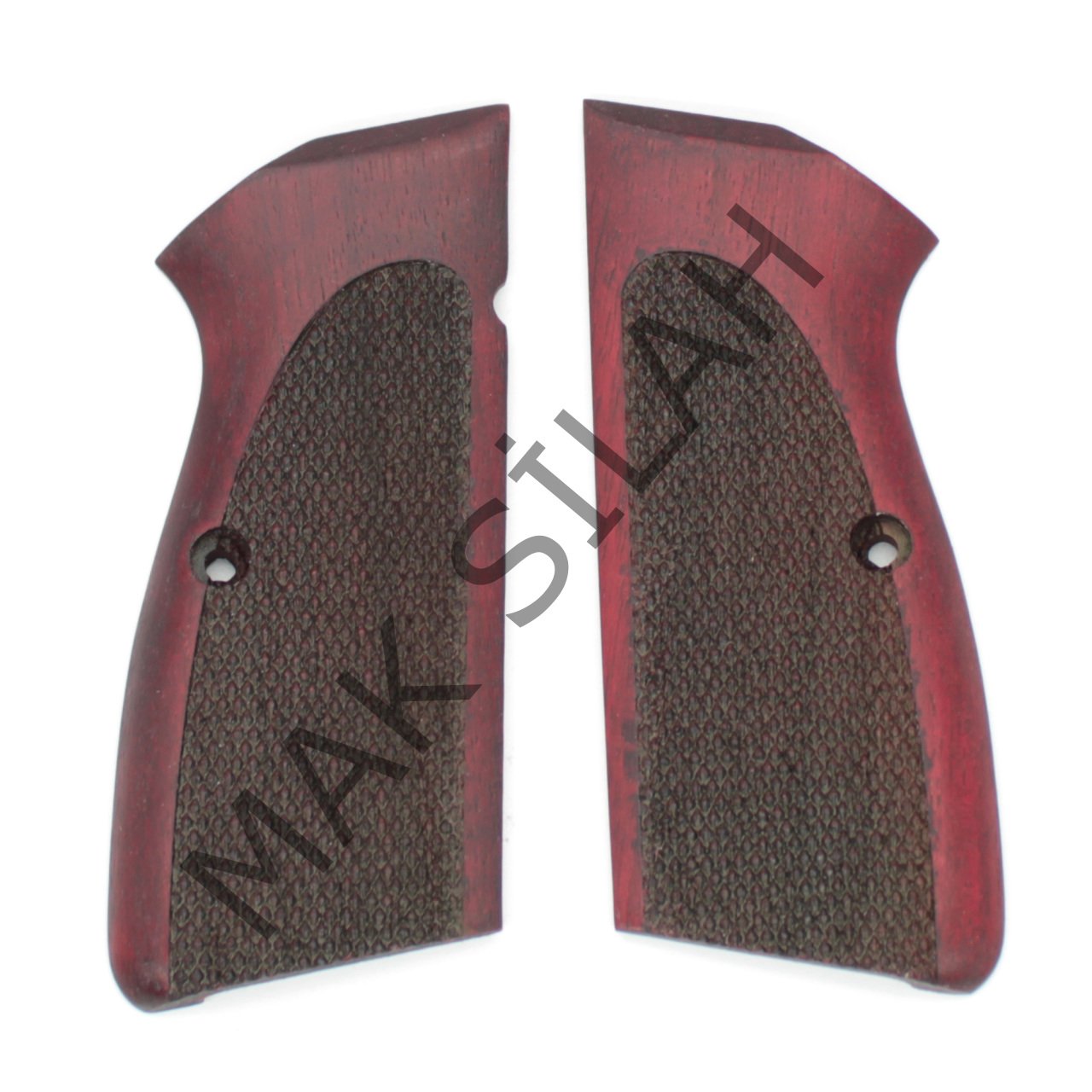 Browning Hp Kulaklı Baklava Motif Ceviz Ahşap Silah Kabze