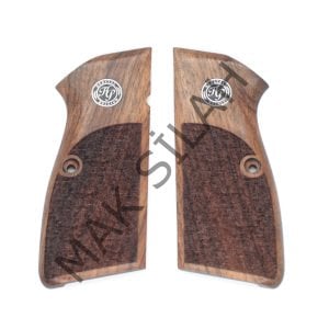 Browning Hp Kulaklı Beyaz Metal Arma Tarama Ceviz Ahşap Silah Kabze