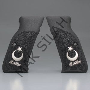 Sarsılmaz Light Beyaz Metal Ay Yıldız İsim Ceviz Ahşap Silah Kabze