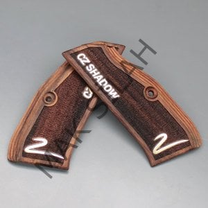 Cz Shadow 2 Sarı Metal Cz 2 Yazı Ceviz Ahşap Silah Kabze