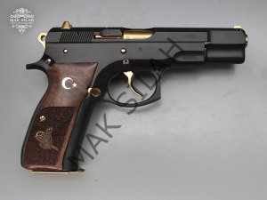 CZ 75B // Siyah Krom Kaplama,Parçalar Sarı Titanyum