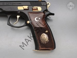 CZ 75B // Siyah Krom Kaplama,Parçalar Sarı Titanyum
